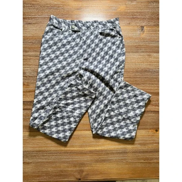 Y.T.G. Houndstooth Corduroy Pants & Jacket Set - Relaxed Fit - Size M